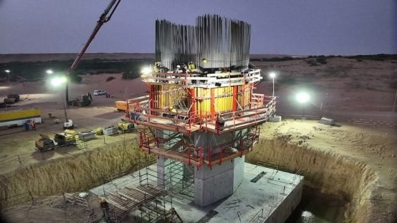 أشغال بناء أطول جسر طرقي بالمغرب على وادي الساقية الحمراء تتقدم بنسبة 23%