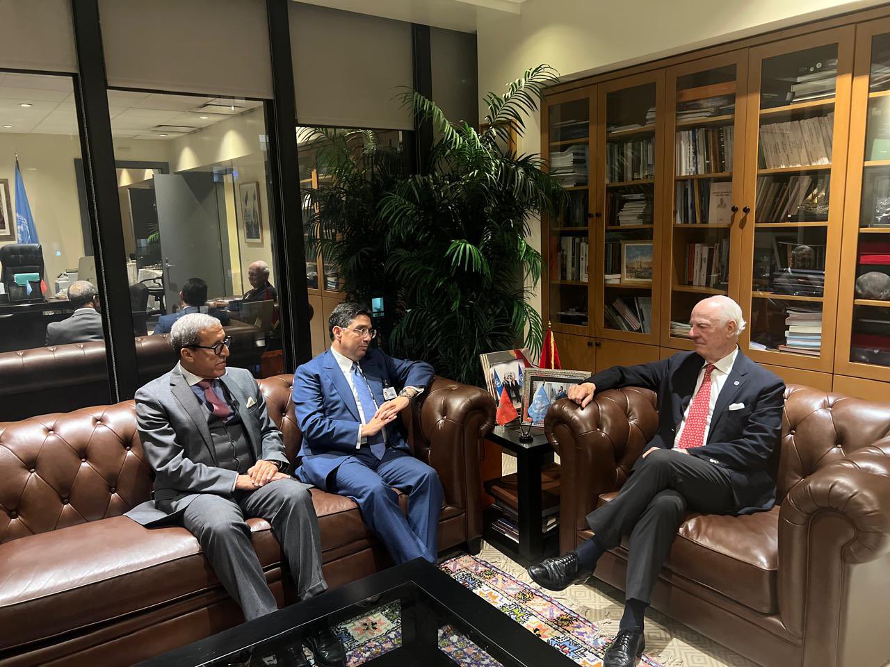 دي ميستورا يلتقي بوريطة وهلال بنيويورك