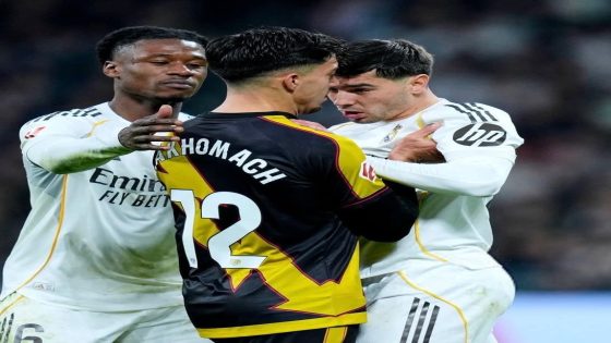 مشادة بين دياز وأخوماش خلال مواجهة ريال مدريد ورايو فاليكانو تثير الجدل